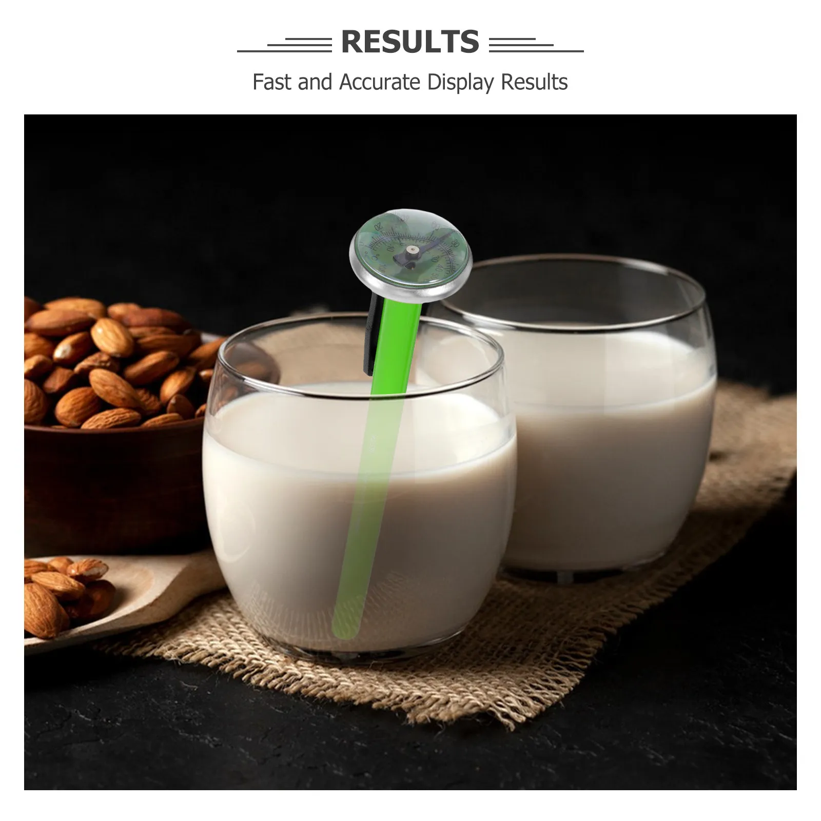 Instant Read Stainless Steel Probe Food Thermometer for Cooking Meat Turkey Baking Milk Coffee Oil Grilling Oven Safety