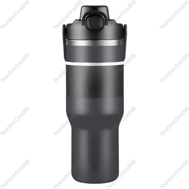 Douyin Popular Big Mac Car Thermos Cup 304 Large Capacity Xia Liang Cup Girls High Value Double Drink Ice Cup