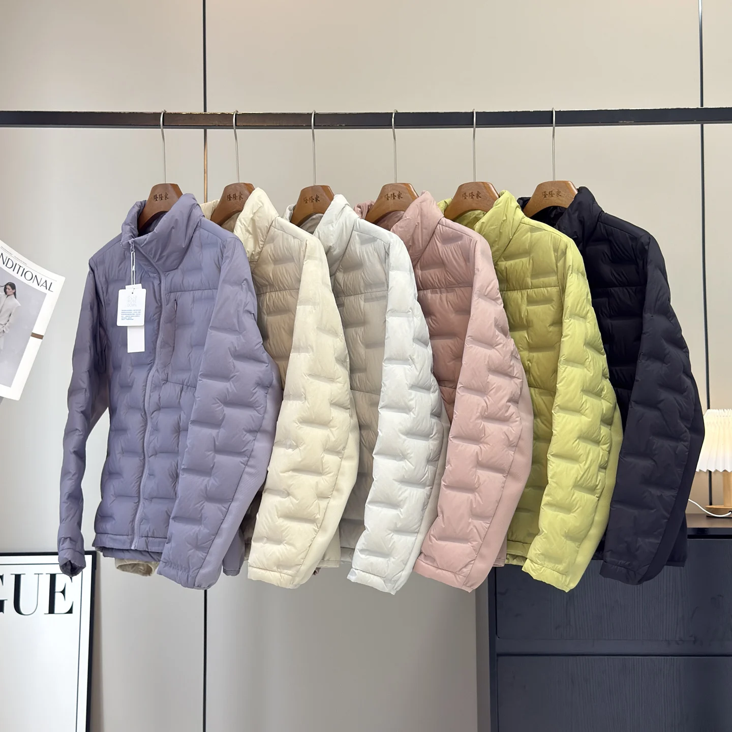 

Lightweight Puffer Jaet Faionable Stand Collar Slim Fit Sl Heat Preservation Outerwear for Autumn Winter