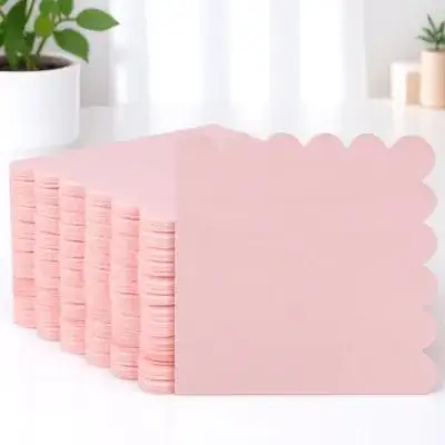 

150 Pcs Disposable Napkins Scallop Edge Soft Party Dinner Supplies Vanity Birthday Hygiene Paper Dinner Napkins Lunch Supplies