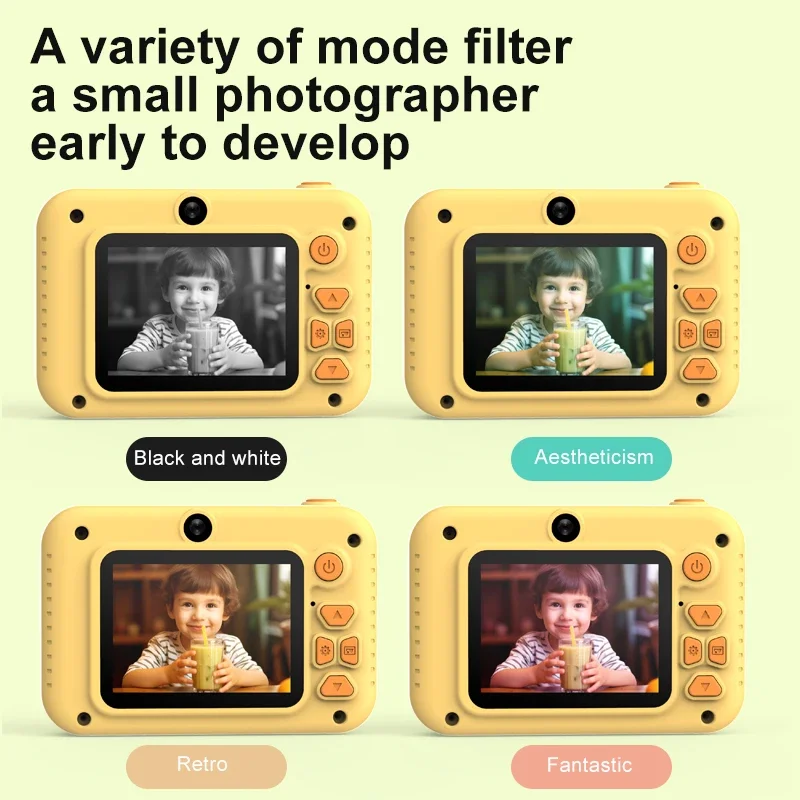 Xiaomi 4K Digital Camera 2000W Pixels Dual-camera Mini HD Eye Protection Screen1080P Built-in Game Shock Recording Kids Camera