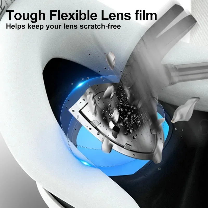 Tempered Glass Lens Films for Meta Quest 3 TPU Protective Hydrogel Film VR Headset Full Cover Screen Protector for Meta Quest 3