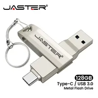 JASTER 2 in 1 Type C Pendrive 4GB 8GB 16GB 32GB 128GB 64GB USB Flash Drive 3.0 for Android Phone/PC