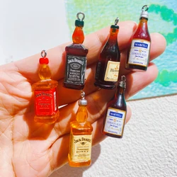 10Pcs Drinking Wine Bottle Charms for Pendant Jewelry Making Supplies Keychain Necklace Earrings  DIY Findings Accessories