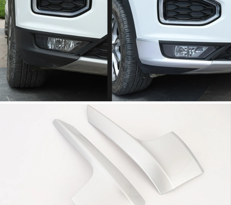 

Exterior Accessories Front Trunk Bumper Protector Sill Plate Cover Trim Matte Silver For Volkswagen T-Roc T Roc 2018 -2021