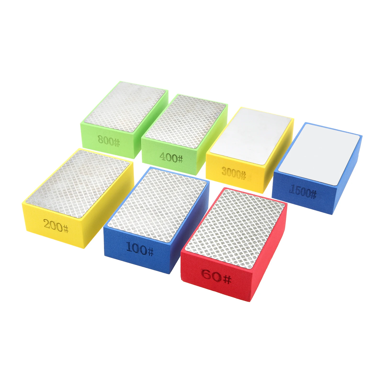 7Pcs Grit 60-3000 Hand Polishing Pad Tile Glass Abrasive Grinding Block Stone Marble Ceramic Abrasive Sanding Disc Polisher Tool view 4