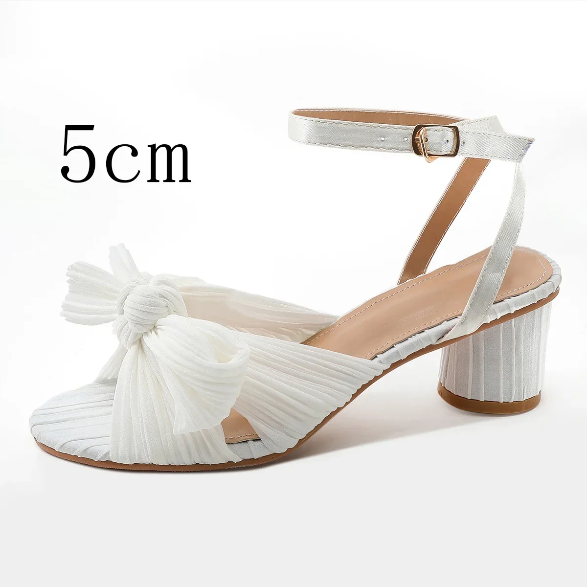 Brand Designer Women Shoe 2023New Silk Bow Sandals Large46 Elegant Woman Heeled Shoe Banquet High Heels Sandalias De Mujer