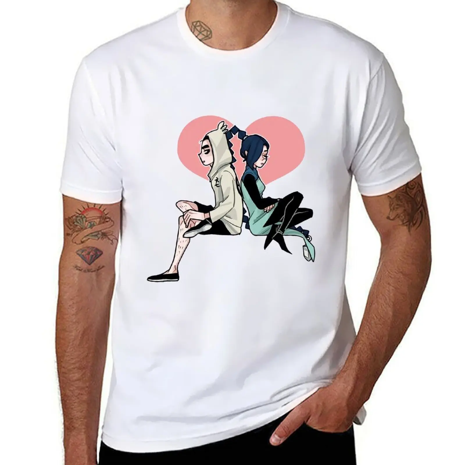 

7 and 13 with one heart T-Shirt t shirt custom print man t shirts for men T-Shirt