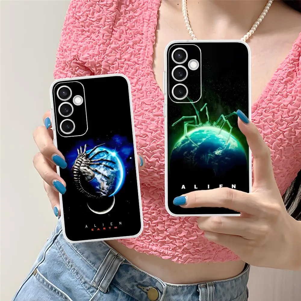 Alien Earth Mobile Cell Phone Case for Samsung Galaxy S25 S24 S23 S22 S21Plus FE Ultra Clear Colorful Cover Cover Pretty