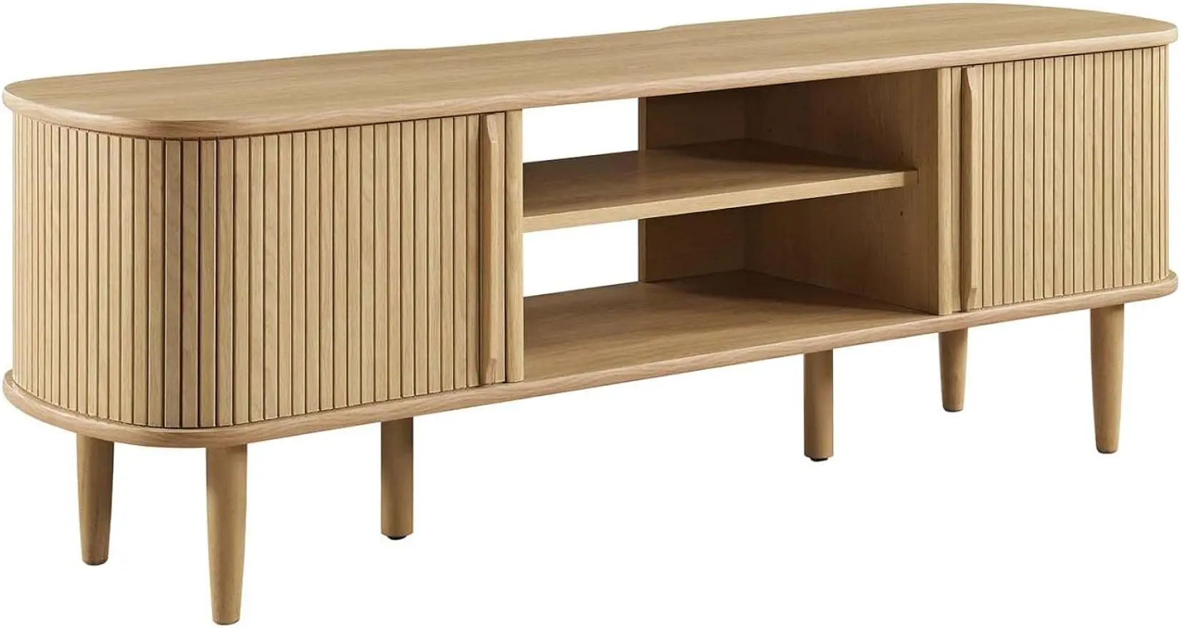 

Contour Mid-Century Modern 55" Media TV Stand in Oak