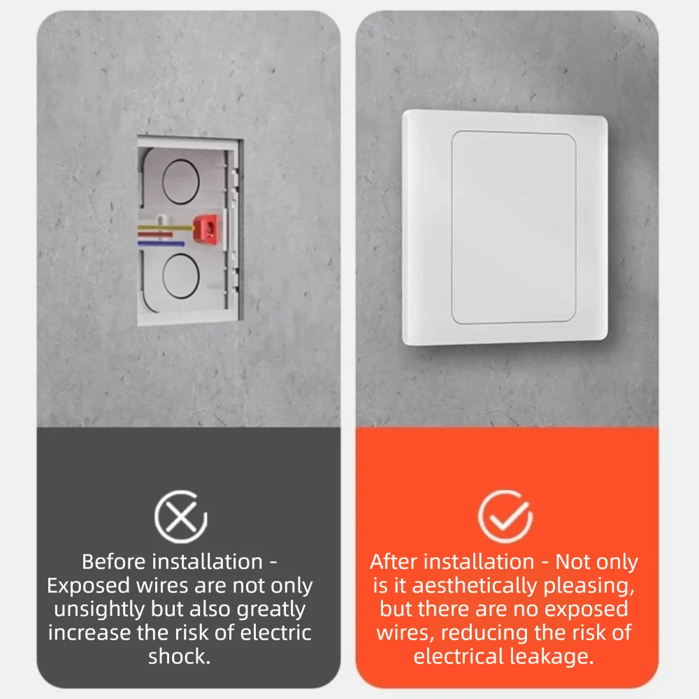 Flange Cover 86 Type Wall Hole Cover Thickened Switch Socket Cover Plate Decorative Panel Plate Home Improvement
