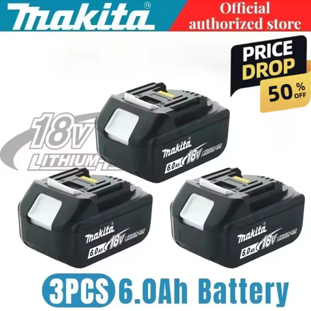 

Makita 18V 6Ah/5Ah/3Ah Battery for Makita BL1840 BL1830B BL1850B BL1850 BL1860 BL1815 Replacement Lithium Battery