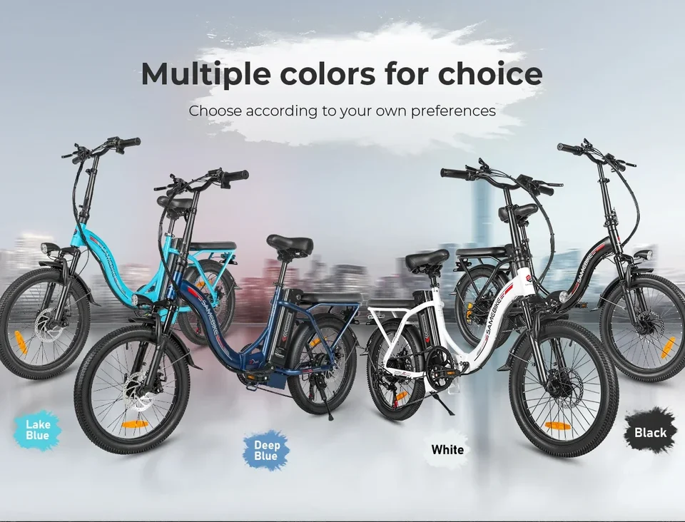 Lightweight Foldable style Electric Bicycle 350W36V12AH Battery Mountain e-bike 20 Inch Fat Tire City Trip Adult Electric bike image 6