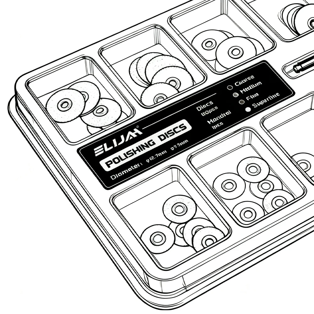 

ELIJAH 80Pcs/Box Dental Polishing Discs Holding Rod Soflex Flexi Disc RA Shank Finishing Teeth Whitening Material Dentist