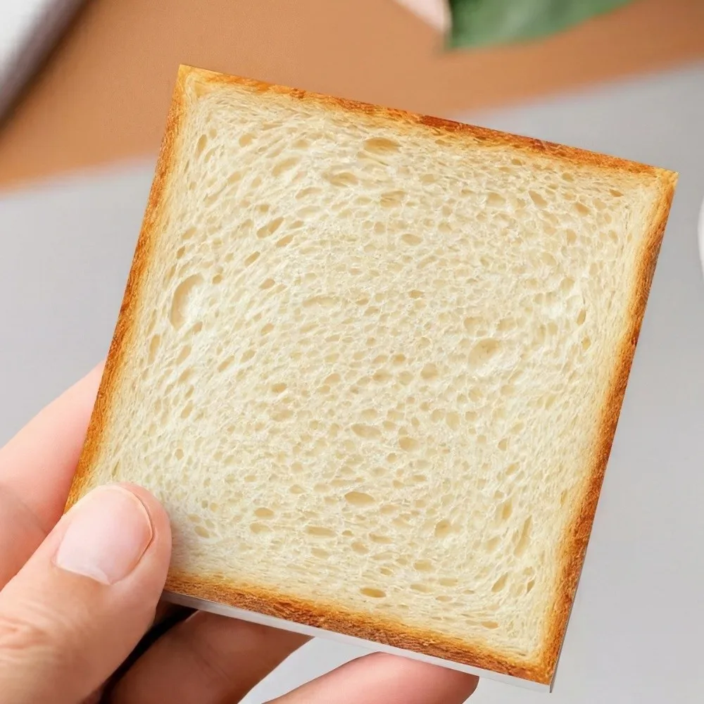 Unique Self Stick Bread Sticky Notes 50 Sheets Removable Adhesive Food Theme Memo Pads Tearable Paper Toast Notepad Office Use