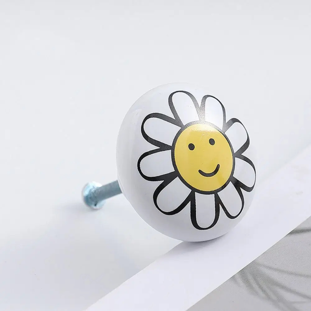 Wardrobe Pulls Ceramic Door Handles with Screw Cupboard Animal Furniture Handles Window Round Cabinets Drawers Knobs