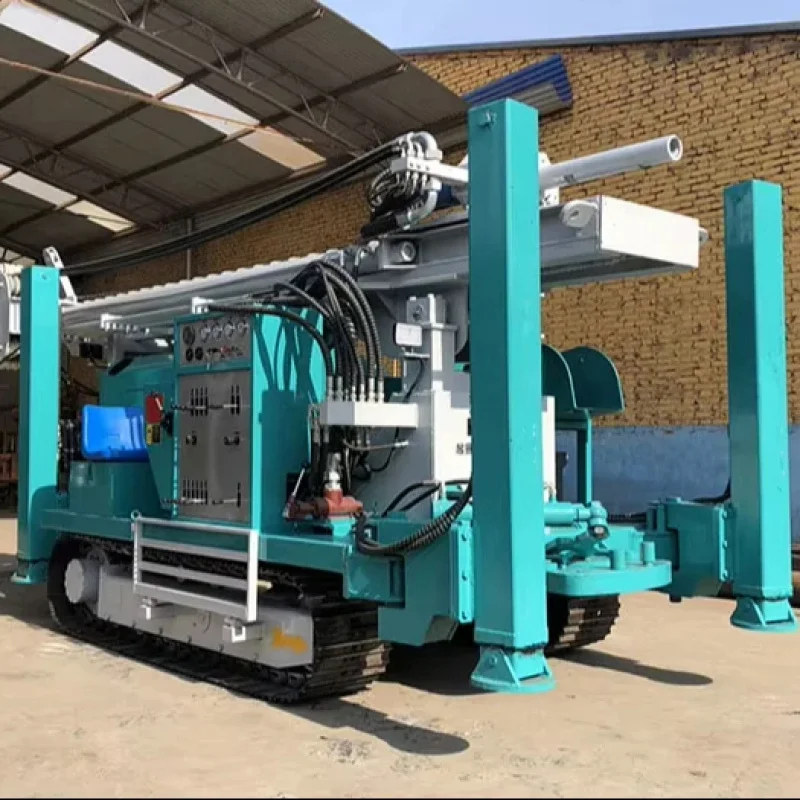 Outlet 100M 150M 200M 300M 350M 600M Steel Crawler Mounted Water Well Drilling Rig Machine Factory Price