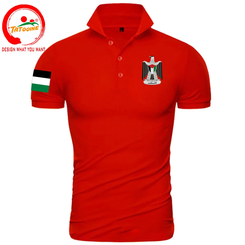 دولة فلسطين الفلسطينية PS PSE قمصان بولو الرجال العلامة التجارية المطبوعة لمعاطف البلد من الذراع الأمة فريق العلم قميص بولو للرجل #5