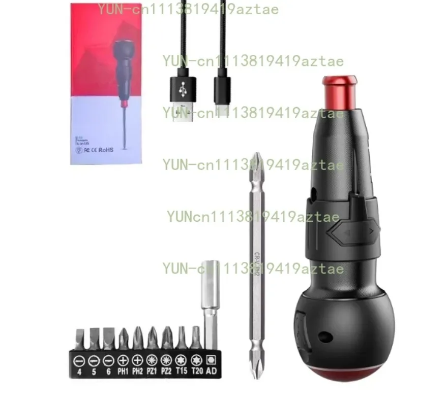 3.6V Type-C Rechargeable Cordless Electric Screwdriver Kit 6N.m Torque with Drill Bits & Box
