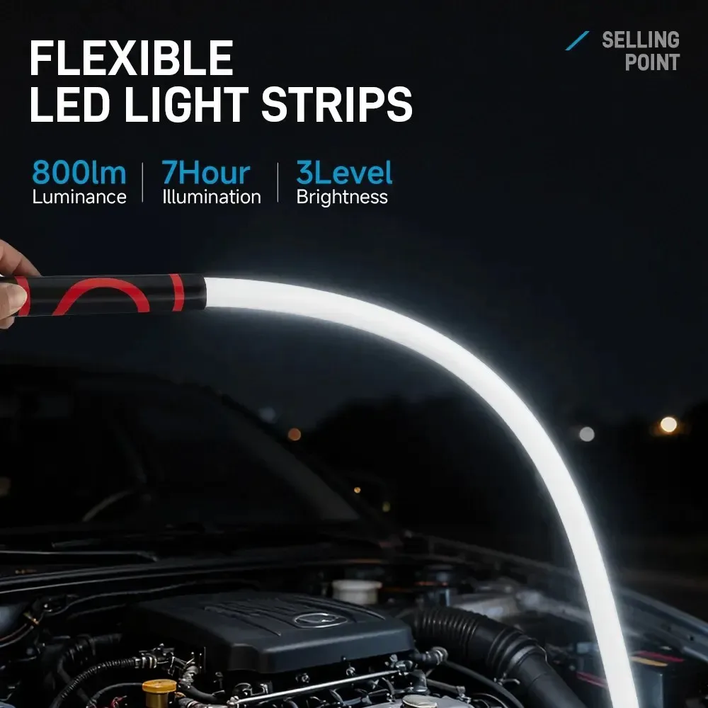 Flexible LED Flashlight Stick Professional Work Light Portable Tool for For Mechanics Car Repairs Inspections & Tight Spaces