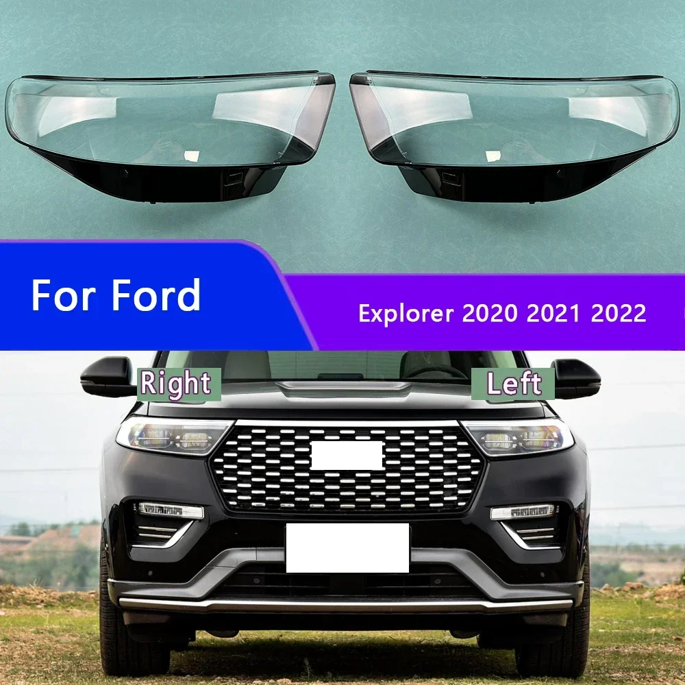 

For Ford Explorer 2020 2021 2022 Lamp Cover Headlamp Shell Transparent Lampshade Headlight Shade Lens Plexiglass