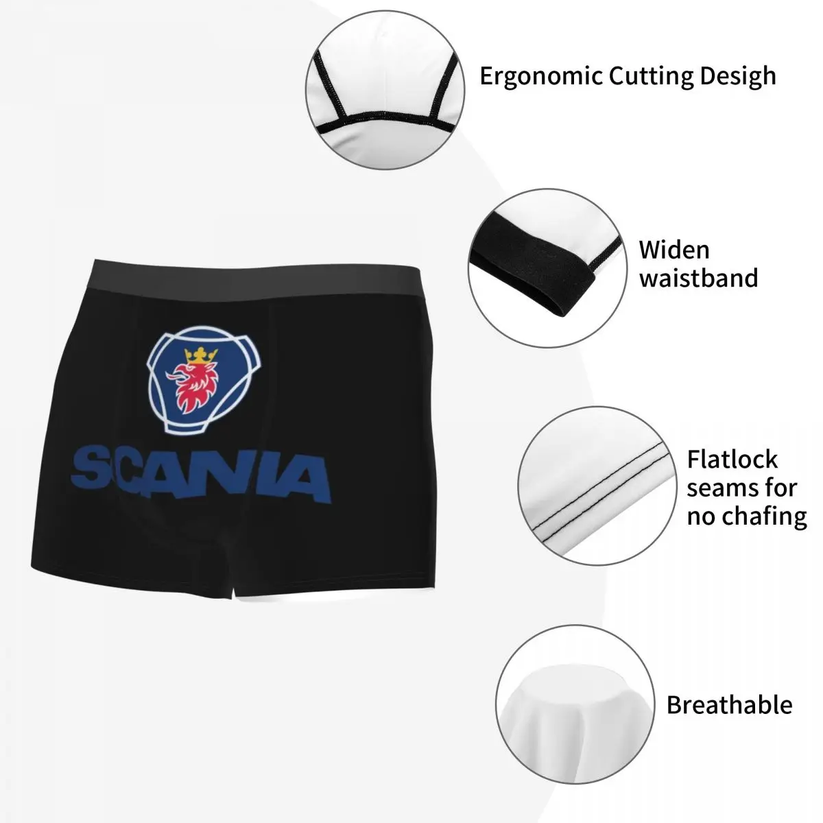 Boxer caleçon vente Scania (2) culotte Homme sous-vêtement confortable pour Homme Homme petit ami cadeaux