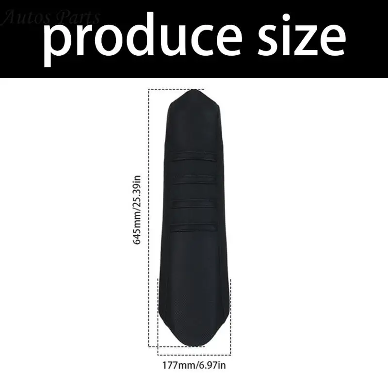 57BA Motorcycle Cushion Restyling Part, Black Textured Ribbed Section with Foam Padded Body for Repair Work, Rebuild