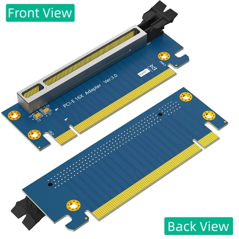Pcie 16X 90 Degree Risers Card Steering Card PCIE Adapter Card Slot Data Transmission Converters for 1U 2U Server Case