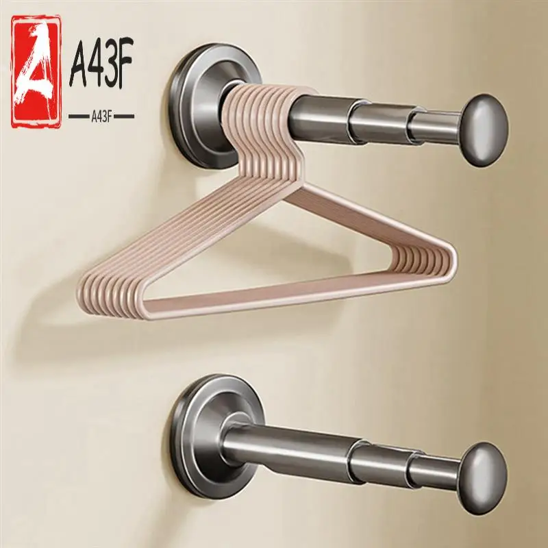

A43F-2Pcs Suction Cup Clothes Hanger Storage Organizer Home Balcony Multi-Functional Wall-Mounted Hanger