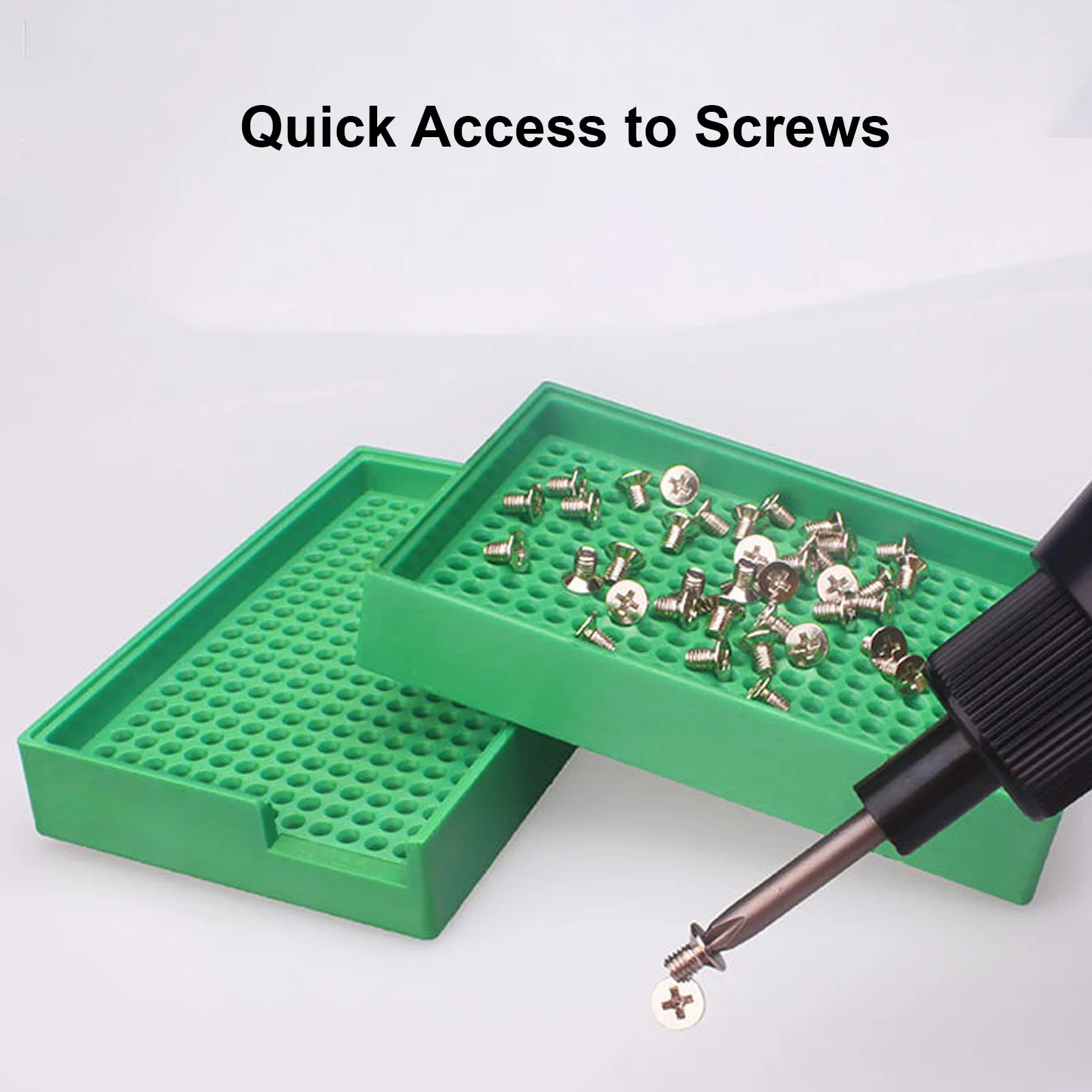 

Anti Static Screw Tray Organizer 160 Slots PP Hardware Storage Holder Mobile Phone Repair Small Parts Sorting Working Supplies