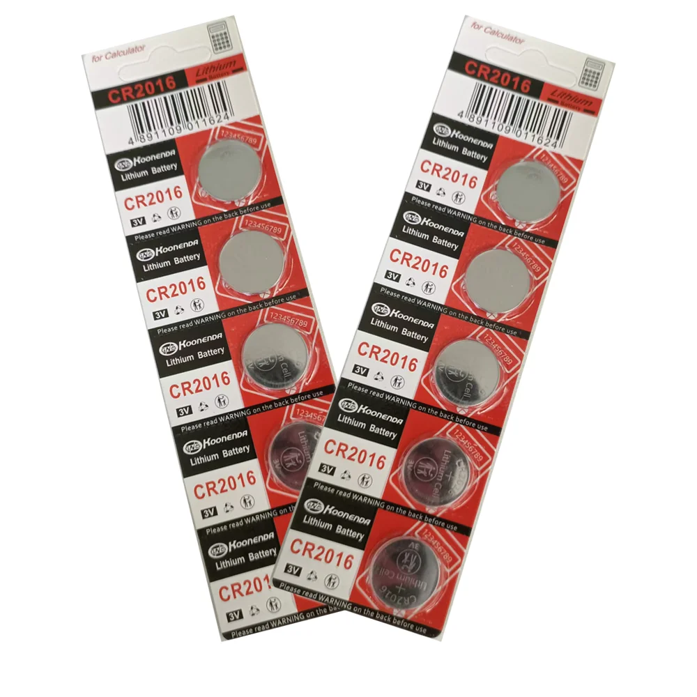 5-50PCS 3V 80mAh CR2016 Pila a bottone DL2016 ECR2016 BR2016 3V Batteria al litio per orologio Chiave dell'auto Scheda madre del computer remoto