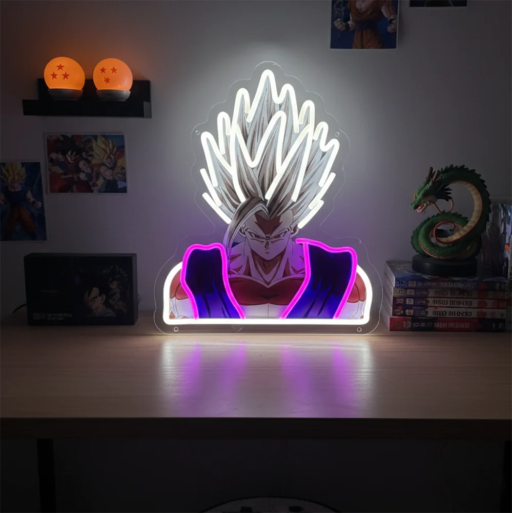 Anime acrylique néon lumière LED/lampe Pokemon Dragon Ball Z œuvre pour la maison Festival fête Salon Bar hôtel boutique d'affaires, Etc.