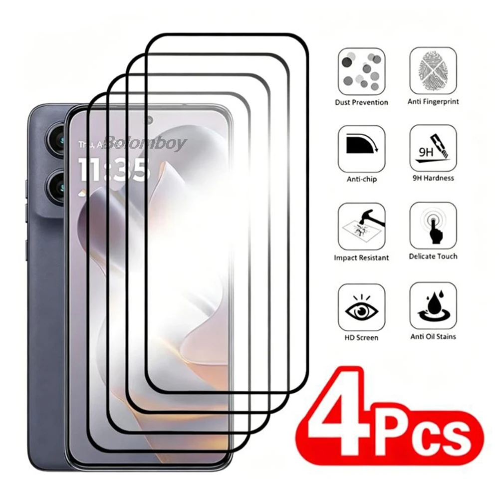 

1-4PCS HD Curved Tempered Glass Screen Protector For Motorola Moto G84 Edge 60 Pro Edge 50 Ultra 50 Fusion Protective Glass Film