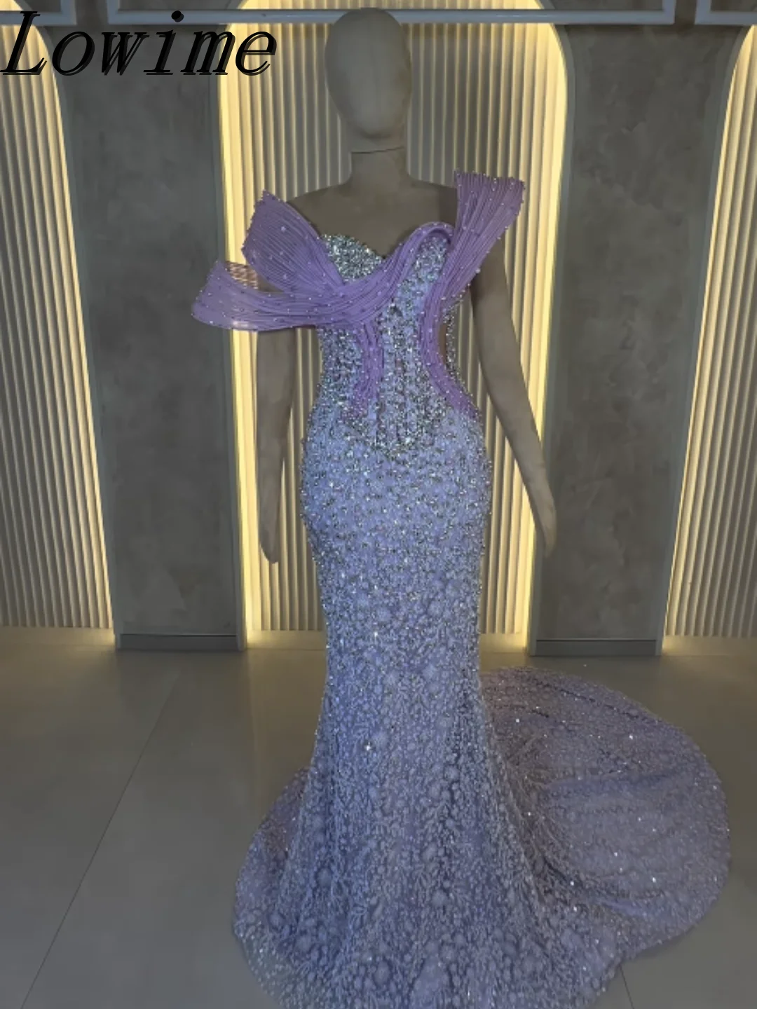

Purple Off The Shoulder Mermaid Evening Dress Chic Prom Gown Robes De Soirée Customized Dresses Vestidos De Festa