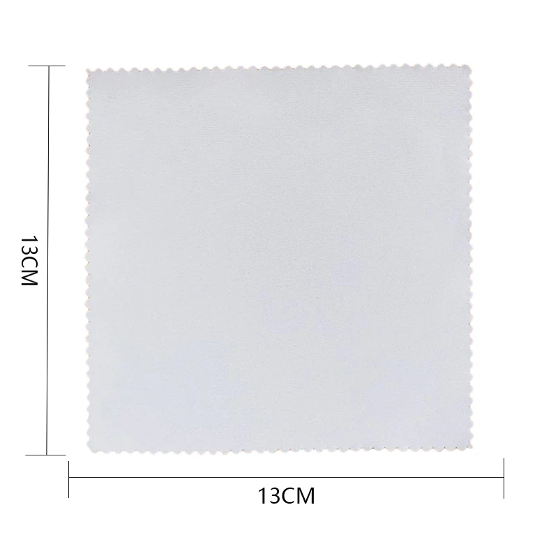 Microfiber White Glasses Cleaning Cloth Microfiber Velvet Sublimation Blank Glasses Clean Lens Cloth 30/50/100pcs