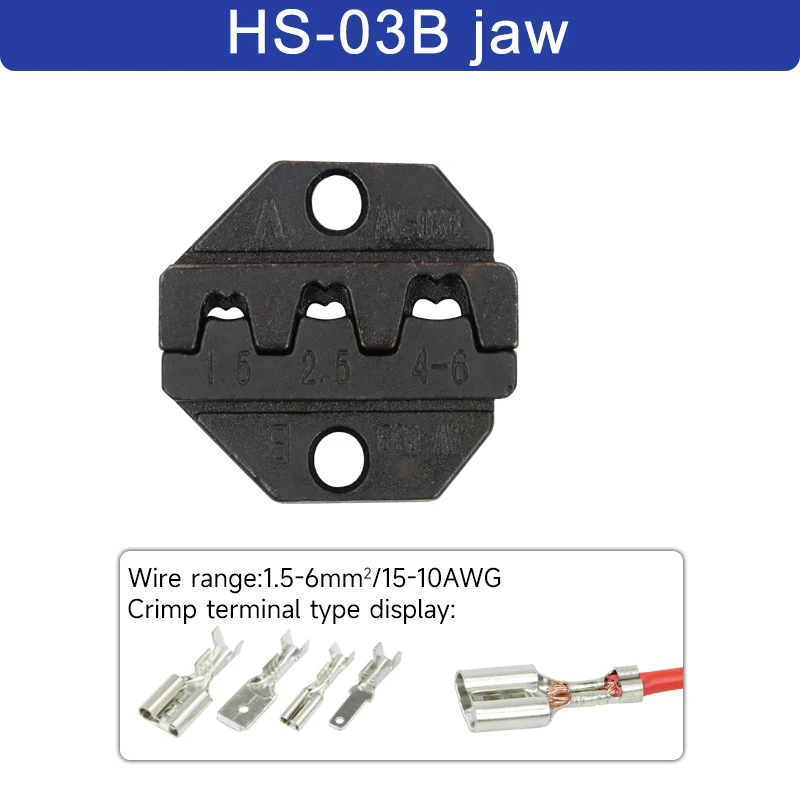 1 Stück HS Crimpzange für 230mm Zangen, Feder- und Crimpkappen-Anschlüsse HS-03BC/2546B/103/101 Hochhärte-Zangenwerkzeug