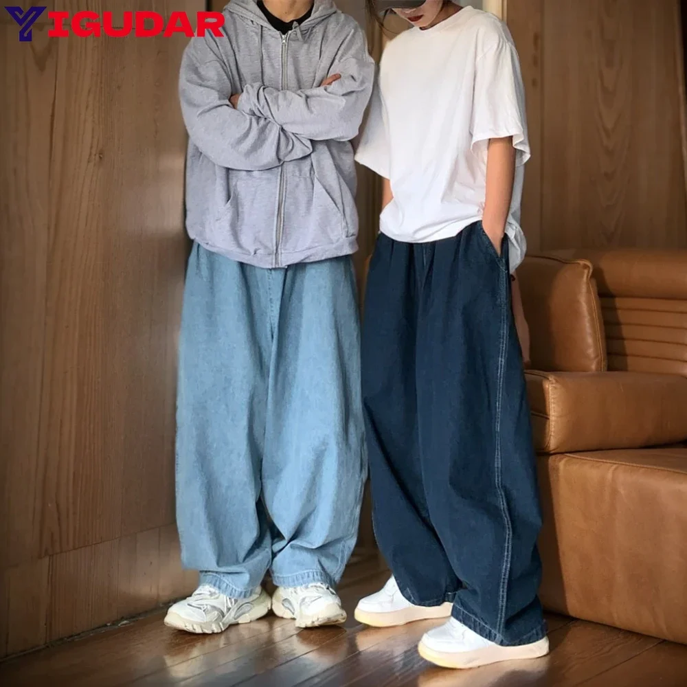 

Новые широкие брюки-карго, мужские уличные мешковатые джинсы, мужские брюки, корейская мода, свободная прямая мужская одежда, pantalones hombre