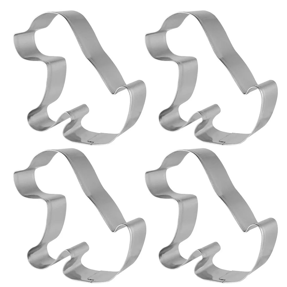 

Puppy Cookie Mold Set Stainless Steel Baking Molds Dog Shaped Home Use Reusable Smooth Corner No Rust Long Lasting