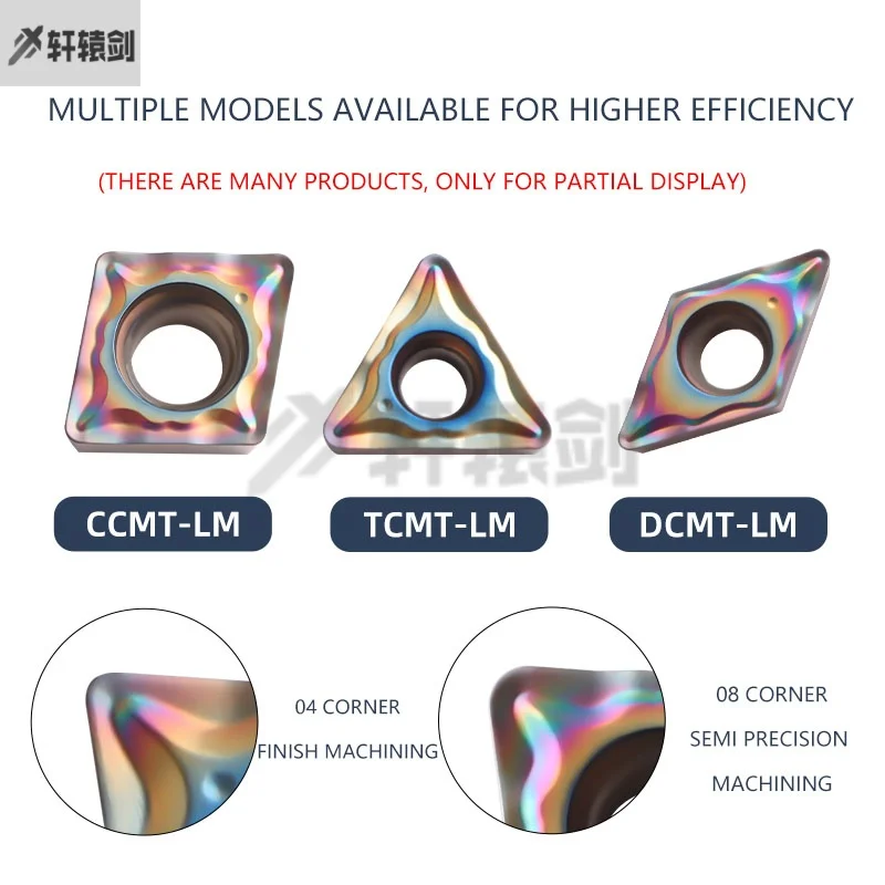 TCMT110204-LM DCMT070208 DCMT11T304 CCMT09T304 CCMT060208 Inner Hole Quenched Steel Carbide Inserts CNC Lathe Turning Tools