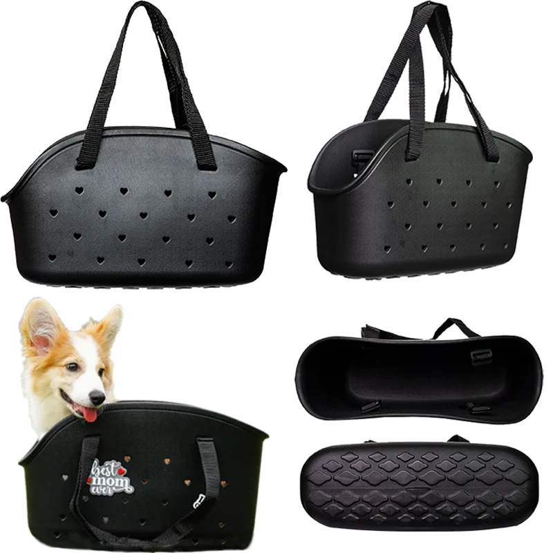 

Сумка из ЭВА для домашних животных, кошек и собак, водонепроницаемая, легко чистящаяся, удобная, с открытым карманом, для путешествий на открытом воздухе, портативный рюкзак с ручкой для домашних животных