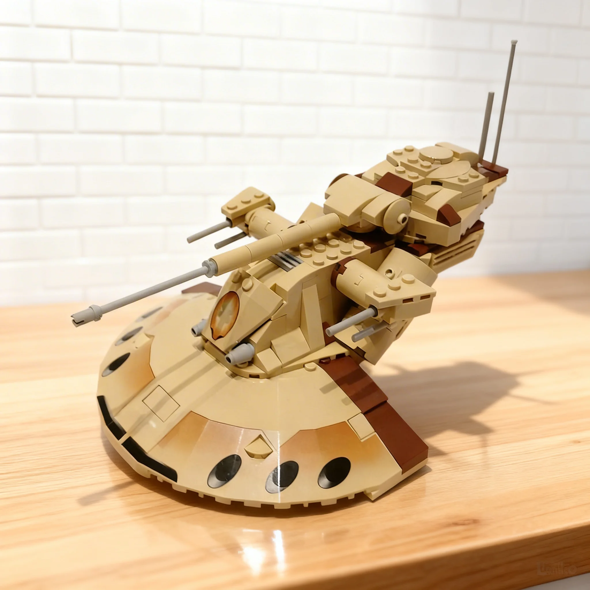 286pcs MOC Star Battle Upgraded Nostalgia 7155 Trade Federation AAT Model Building Blocks Toy 3D Art Brick Creative Birthday