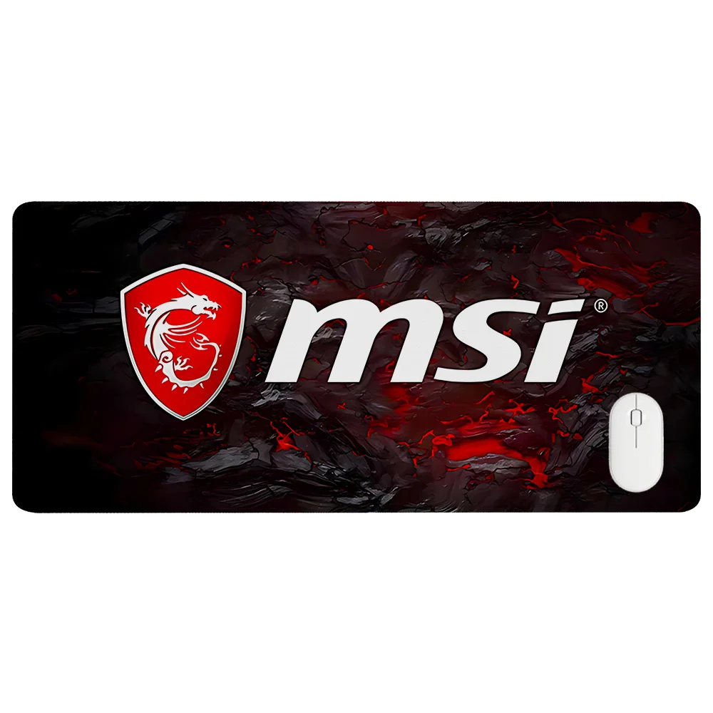 M-MSI Desk Pad Pc Setup Accessories Computer Table Xxl Mouse Pad Gamer Office Mousepad Gaming Mats Keyboard Extended Offices Mat