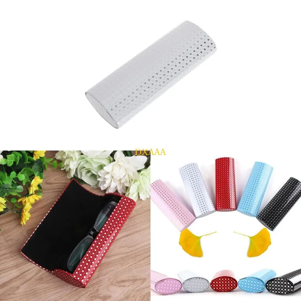 DXAA Tragbare ovale Hartschale für Brillenetui, Brillenpaket, Sonnenbrille, Aufbewahrungsbox, magnetischer Verschluss