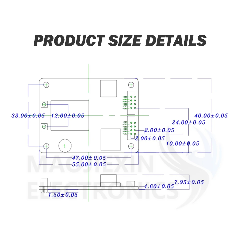 Imagem -05 - Placa Receptora Gnss do Pin Incase Rtk Um980 Antena para Drone Um980