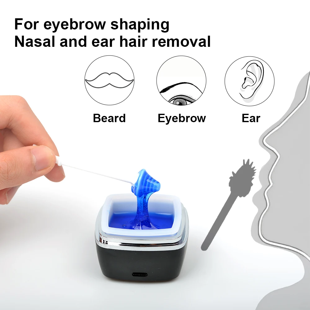 USB Mini Wax Heating Machine Wax Heater Kit  Melting Warmer Pot for Lips Eyebrow Nose Ear  Hair Remova For Men and Women view 3