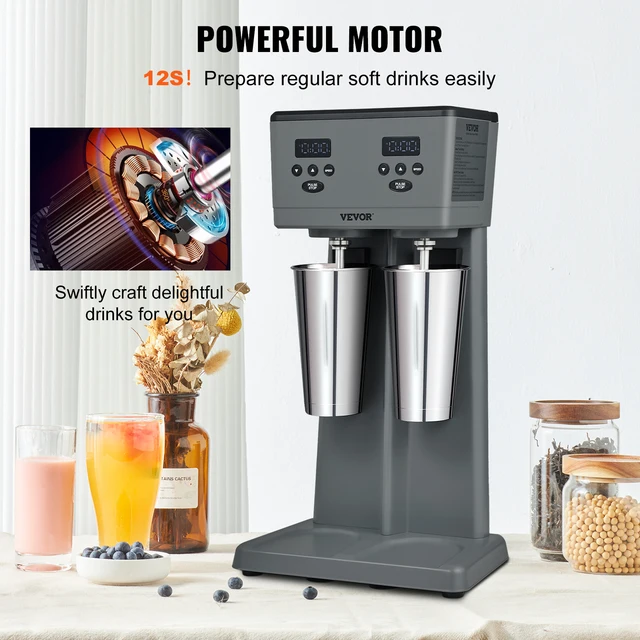 VEVOR Milk shake 375W x 2 Maker Electric Milkshake Machine Commercial Double Heads Drink Mixer Blender 2 VEVOR Milk shake 375W x 2 Maker Electric Milkshake Machine Commercial Double Heads Drink Mixer Blender 2