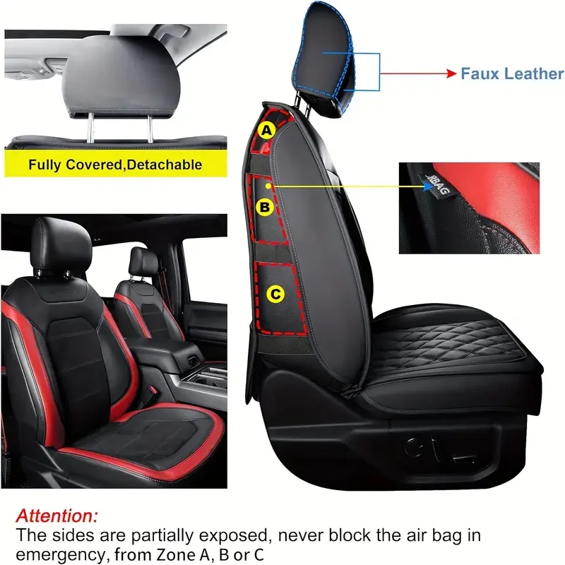 Fundas de asiento para Ford F150, fundas de cuero impermeables para Ford F150 Carhartt de 2015 a 2024, F250, F350 y F450 DE 2017 a 2024