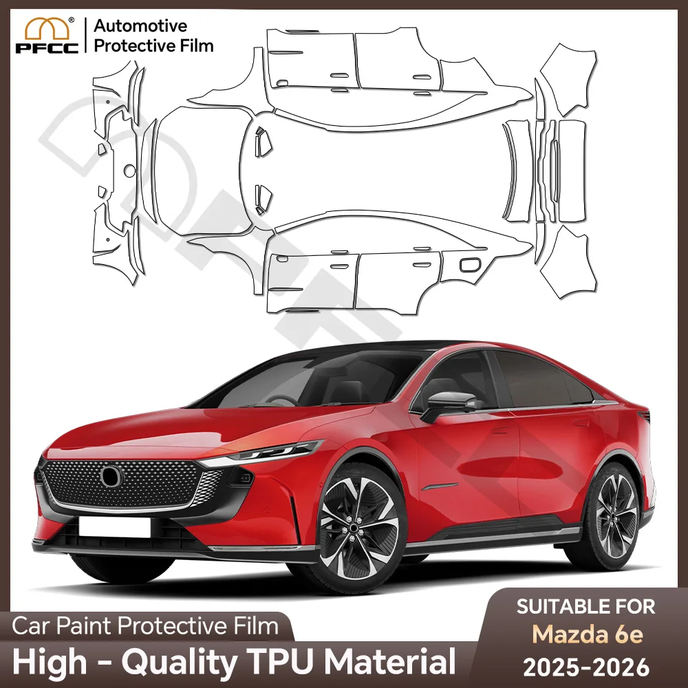 For Mazda 6E 2025 2026 9Mil TPU PPF Car Paint Protection Film Pre-cut Clear Bra Anti-Scratch Resistant Repairable Self-adhesive
