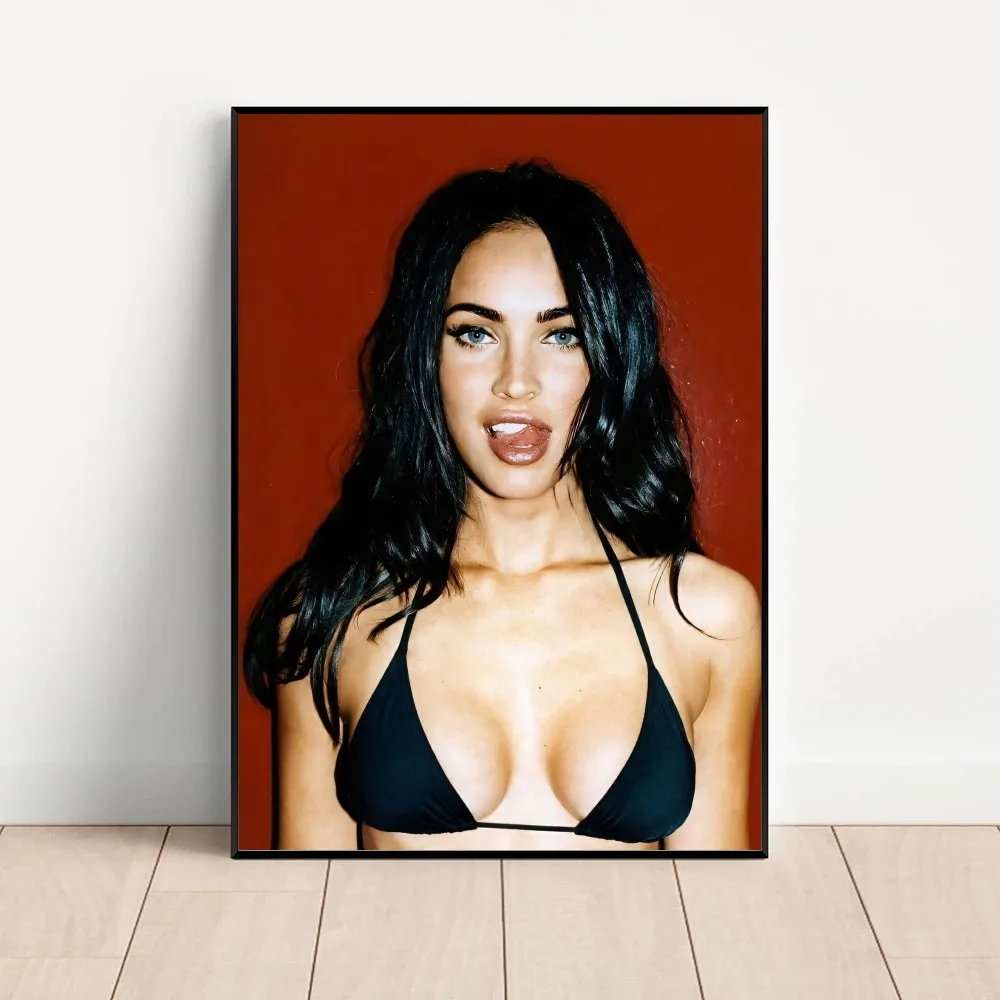 Megan Fox Actor Poster Posters Kraft Paper Vintage Poster Wall Art Painting Study Aesthetic Art Small Size Wall Stickers