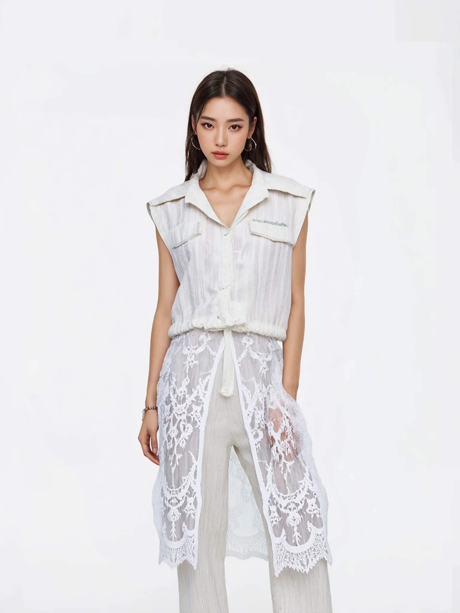 

Женский летний комплект: полосатый топ с коротким рукавом и брюки с высокой талией, прямые штанины, дышащий хлопковый смесовый материал.